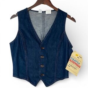 Vintage Maverick Denim Button-Up Vest